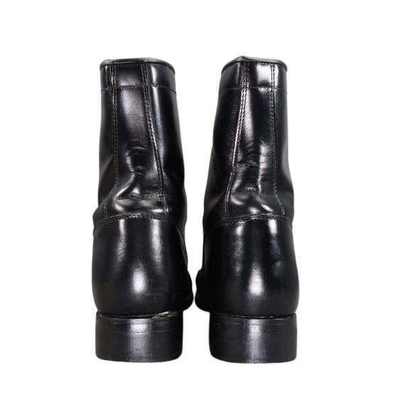 Justin Boots Women 6.5 Diamond J Lace Western Leather Black Classic Kiltie Retro - Picture 5 of 16